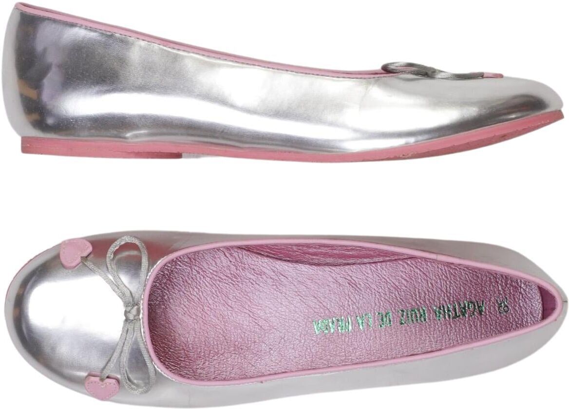 Agatha Ruiz DE LA Prada Damen Ballerina, Silber, Gr. EU 38, Kunstleder - Second Hand