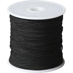 Creativ Company Polyesterschnur Schwarz 1 mm, 50 m, Nähzubehör, Schwarz