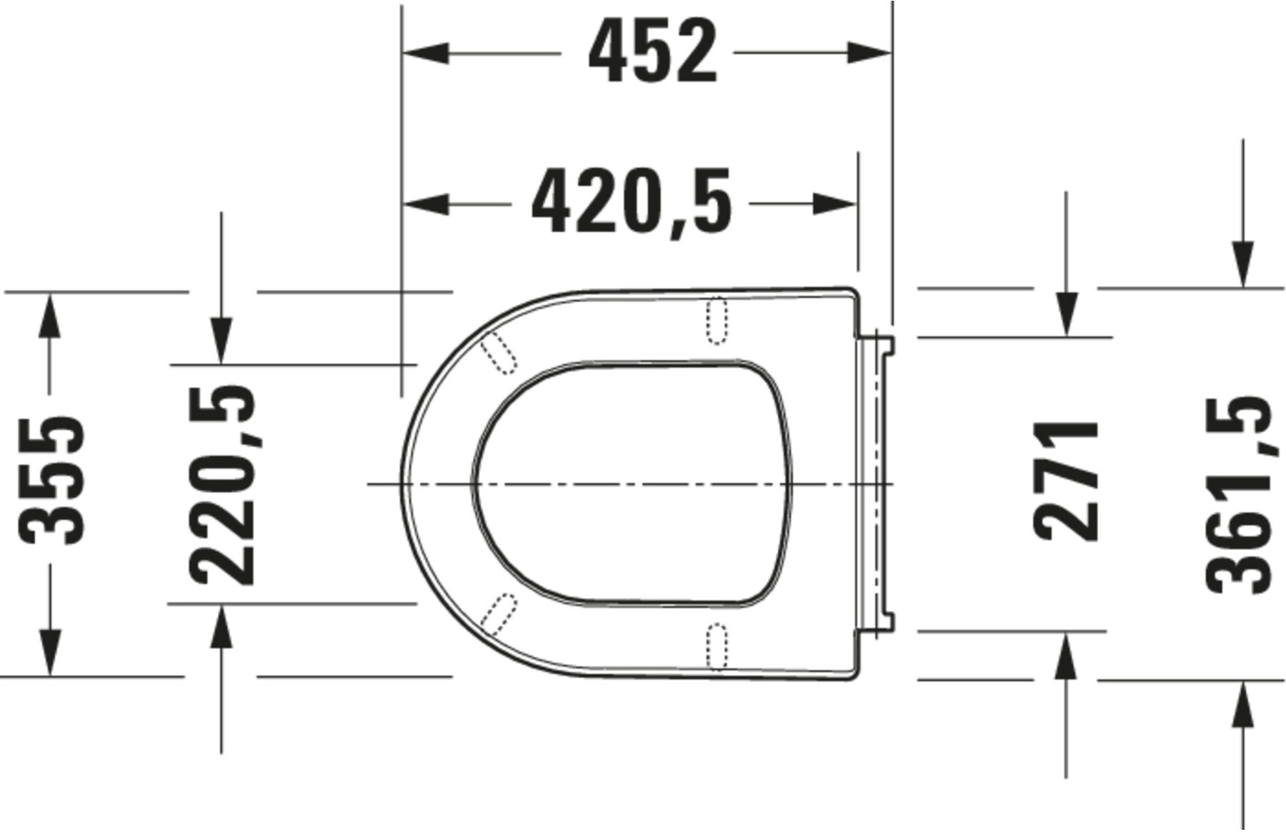 Duravit WC-Sitz Balcoon Überlappend, abn., o Abs, we. s-matt (0027613200)