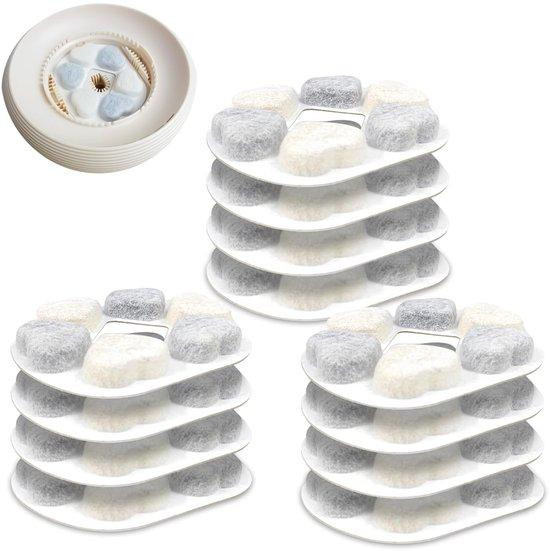 Pretty Paw Kattenfonteinfilterset in hartvorm met zes actieve koolfilters voor alle Pretty Paw drinkfonteinen