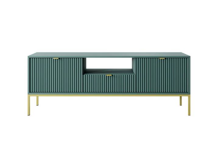MOEBLO TV-Board Light RTV154 (Lowboard Fernsehtisch TV Bank TV Tisch Fernseher Tisch TV Möbel - RTV-Schrank, geriffelt, moderne), (HxBxT):56 x154x39 cm