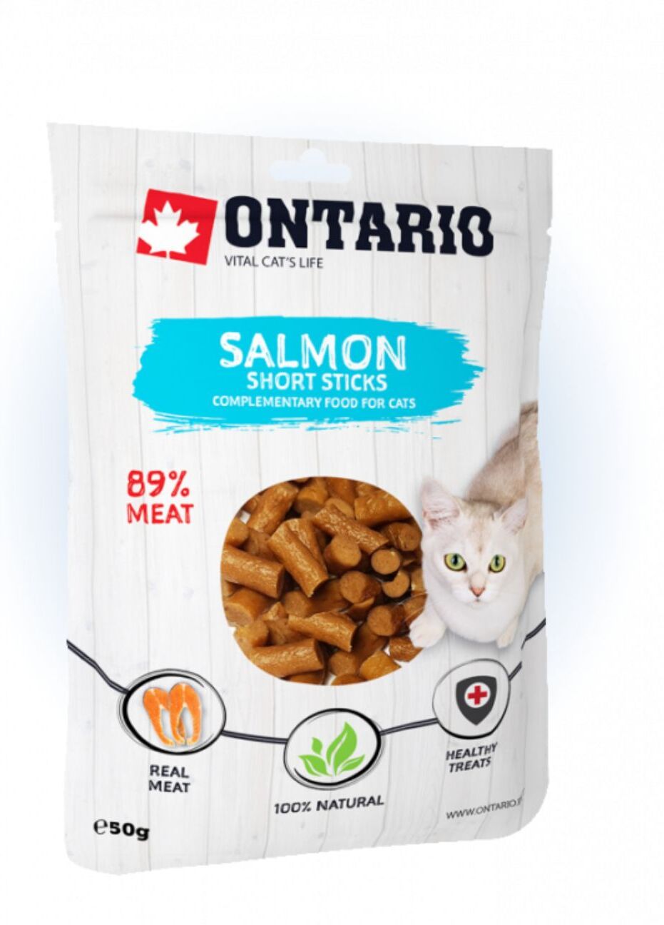 Ontario Bastoncini Morbidi per Gatti con Salmone 50 g