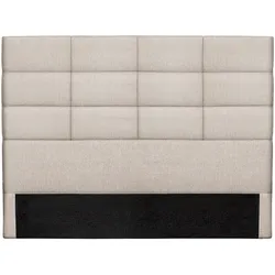 Bettkopfteil modern aus beige-naturfarbenem Stoff 160 cm ANATOLE