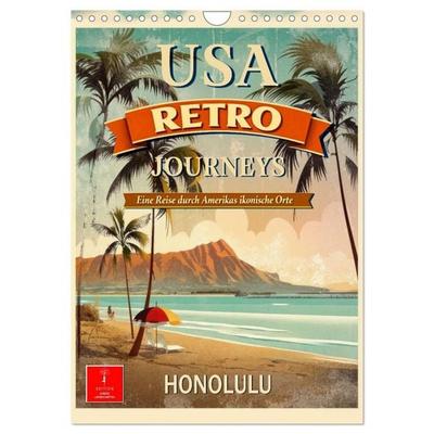 USA - Retro Journeys (Wandkalender 2027 DIN A4 hoch), CALVENDO Monatskalender