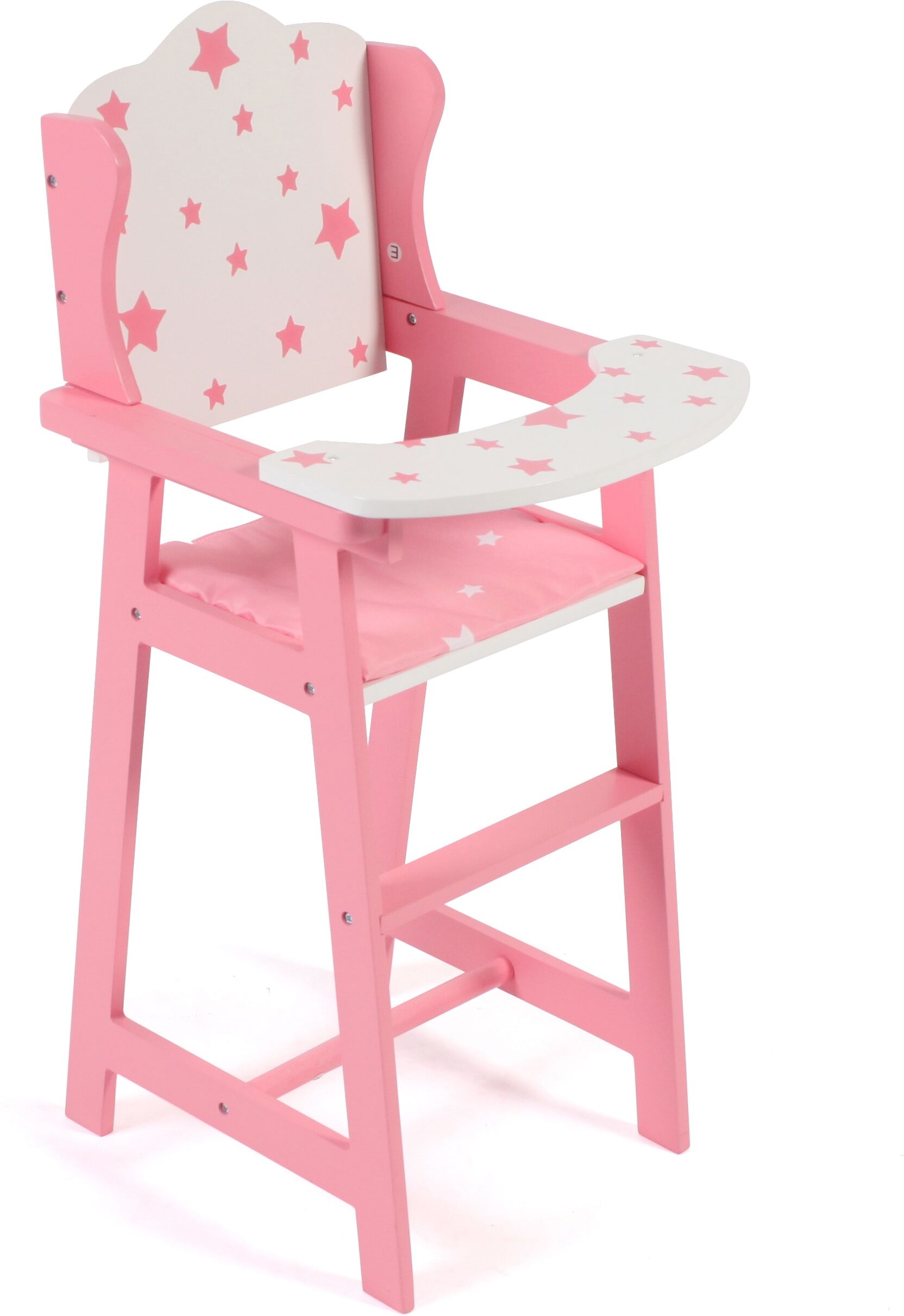 Puppenhochstuhl CHIC2000 "Stars Pink", pink (stars pink), Puppenmöbel, KinderB:30cm H:59cm T:30cm, Puppenhochstuhl, B:30cm H:59cm T:30cm