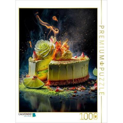 CALVENDO Puzzle Käsekuchen mit Limetten | 1000 Teile Lege-Größe 64x48cm Foto-Puzzle für glückliche Stunden