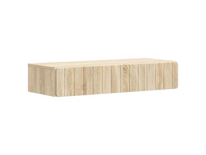 Wandmontierter Beistelltisch Sonoma-Eiche 87,5 x 34,5 x 17 cm Holzwerkstoff Rechteckiges Design, einfache Reinigung, Montage zu zweit, vielseitig einsetzbar, moderne Holzoptik