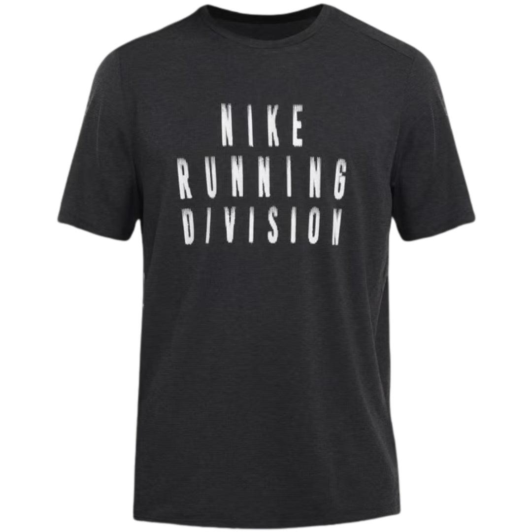 Nike Herren Dri-fit 365 Running Division Schwarzes T-shirt