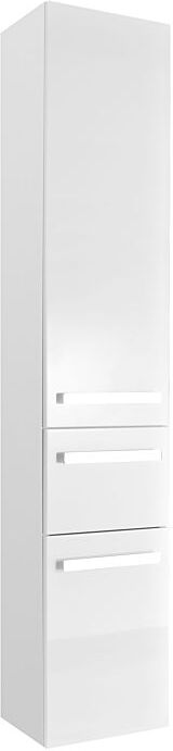 Pelipal Serie 4005 Hochschrank 992.113.020 2-türig,  30x168x33 cm, Lack Polarweiß Hochglanz/Weiß Hochglanz Select, Griff chrom