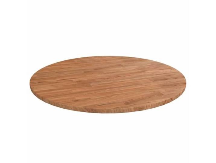HEFZGDB Runde Tischplatte aus behandeltem Eichenholz Ø80x1,5 cm Hellbraun Massivholz für Couchtisch Beistelltisch Bartisch rustikales Design langlebig und pflegeleicht mit lackierter