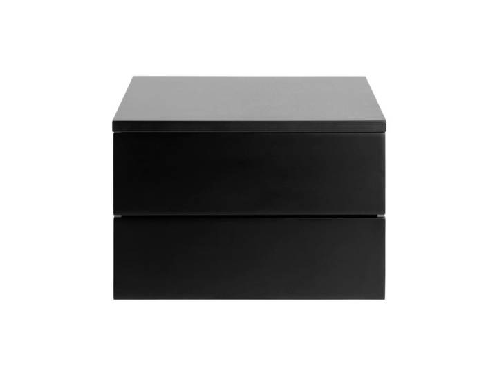 Table de chevet suspendu 2 tiroirs noir