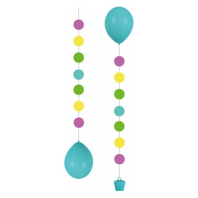 Amscan Ballonband mit Punkten farbig (9902241)