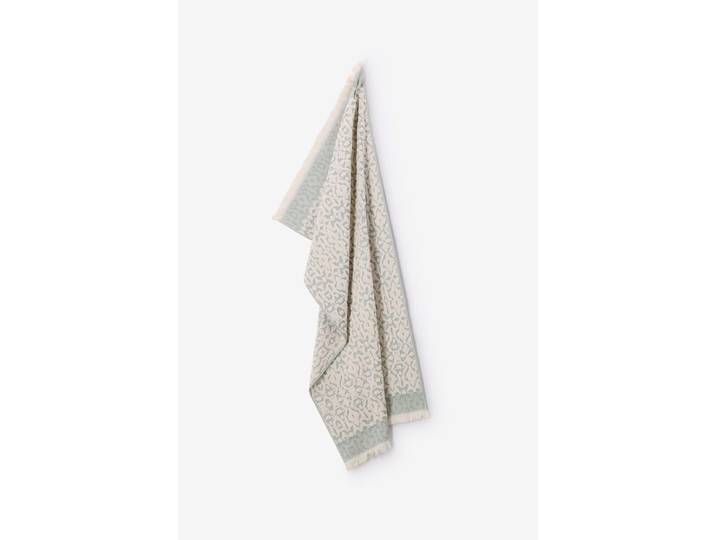 Groene velvet Dewdrop handdoek medium