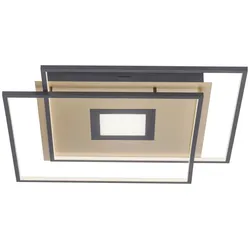 Paul Neuhaus, Q-AMIRA, LED-Deckenleuchte, schwarz-messing, Smart Home