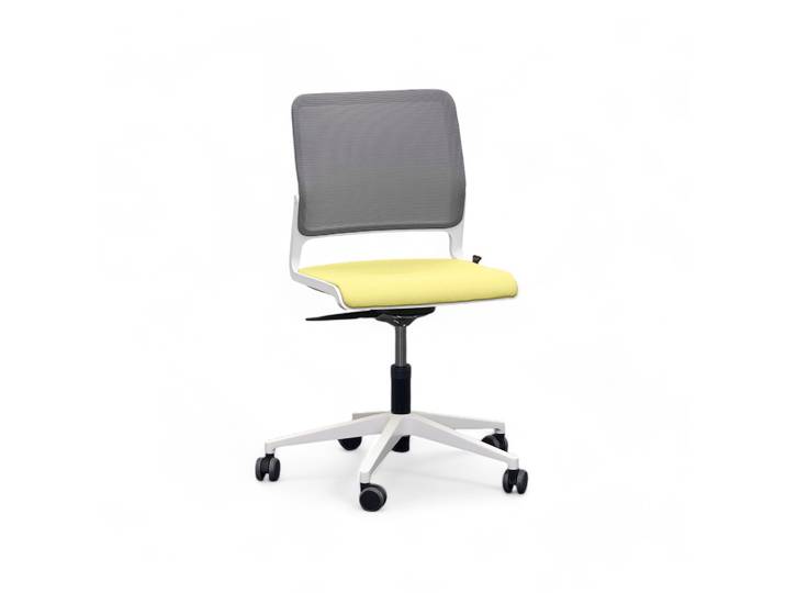 Conference chair Sitag SitagXilium Mesh without armrests, Yellow, New - Ergonomic & height-adjustable