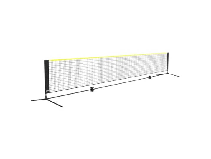 VEVOR Filet de badminton\, 6\,06 m\, filet pliable de volley-ball réglable en hauteur\, filet de tennis portable avec poteaux\, support et sac de transport\, pour les jeux intérieur et extérieur de l'enfant