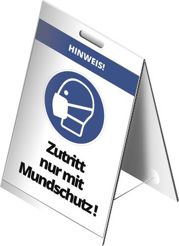 Cimco 182810 Warnaufsteller Zutritt nur mit Mundschutz! 1St.