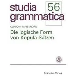 Die logische Form von Kopula-Sätzen, Fachbücher von Claudia Maienborn