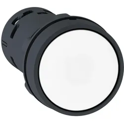 Schneider Electric XB7NA11 Drucktaster, Harmony XB7, Monoblock, Kunststoff, Ø22mm, weiß, 1S, Schraubklemme  - 10 Stück