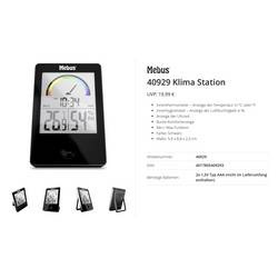 Mebus Thermo-/Hygrometer Schwarz 40929