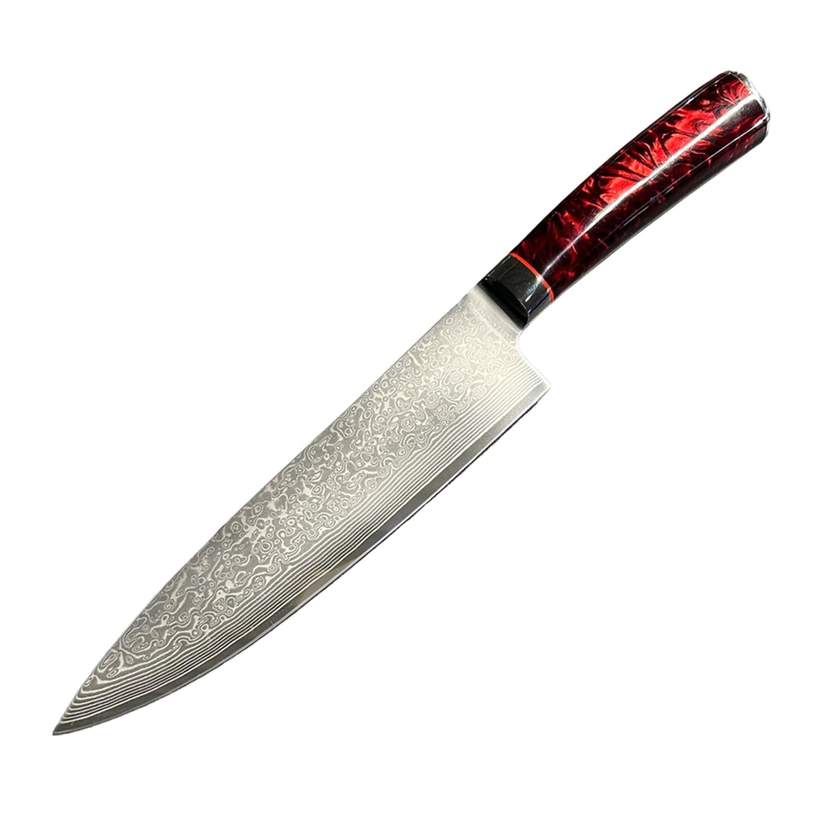 Grillfürst Kochmesser aus Damaststahl - Klingenlänge 20,5 cm