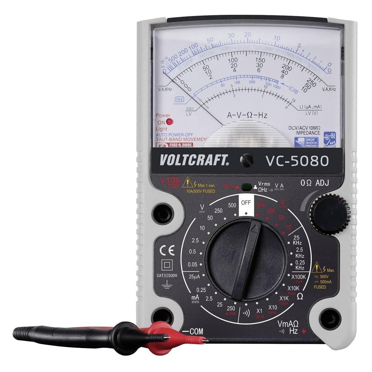 Voltcraft Analog-Multimeter (CAT III 500V, Hand-Multimeter) (VC-5080)