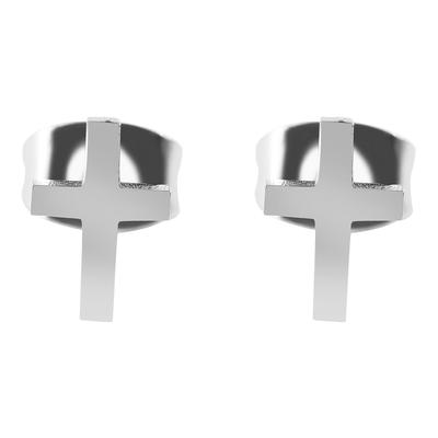 Paar Ohrhänger ADELIA´S "Ohrringe – Ohrstecker Kreuz aus Edelstahl", Damen, Gr. Unisex, Edelstahl, silber, Ohrringe, Geschenkidee: zeitlos und vielseitig