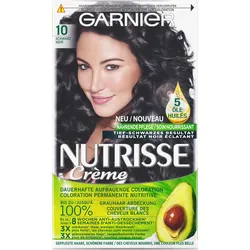 2x Garnier, Haarfarbe, Nutrisse Classic (10 Schwarz)
