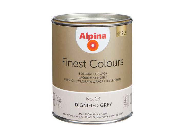 Alpina Lack Finest Colours Dignified Grey 0.75 l Matt