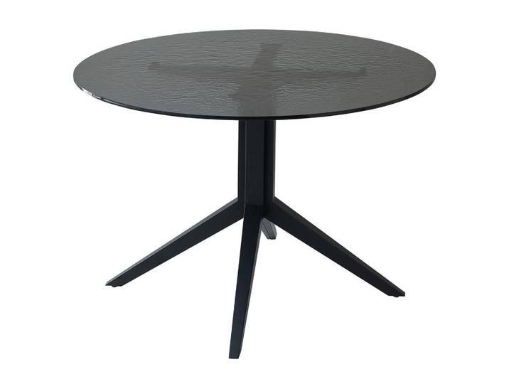 Boxxx Esstisch, Schwarz, Metall, Glas, rund, konisch, eckig, 120x76x120 cm, Esszimmer, Tische, Esstische, Glastische
