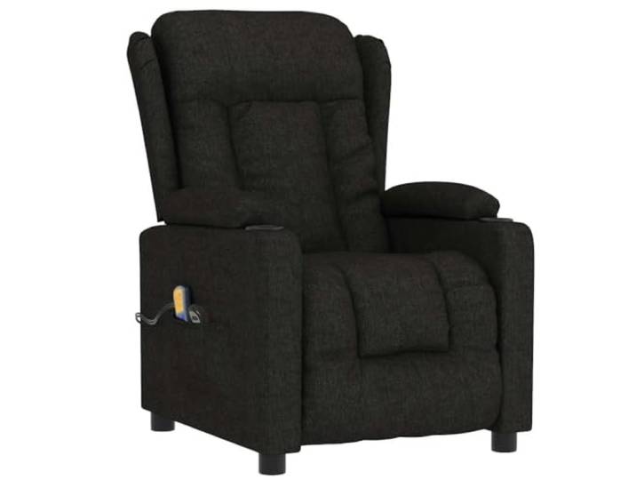 vidaXL Massagesessel Elektrisch Schwarz Stoff