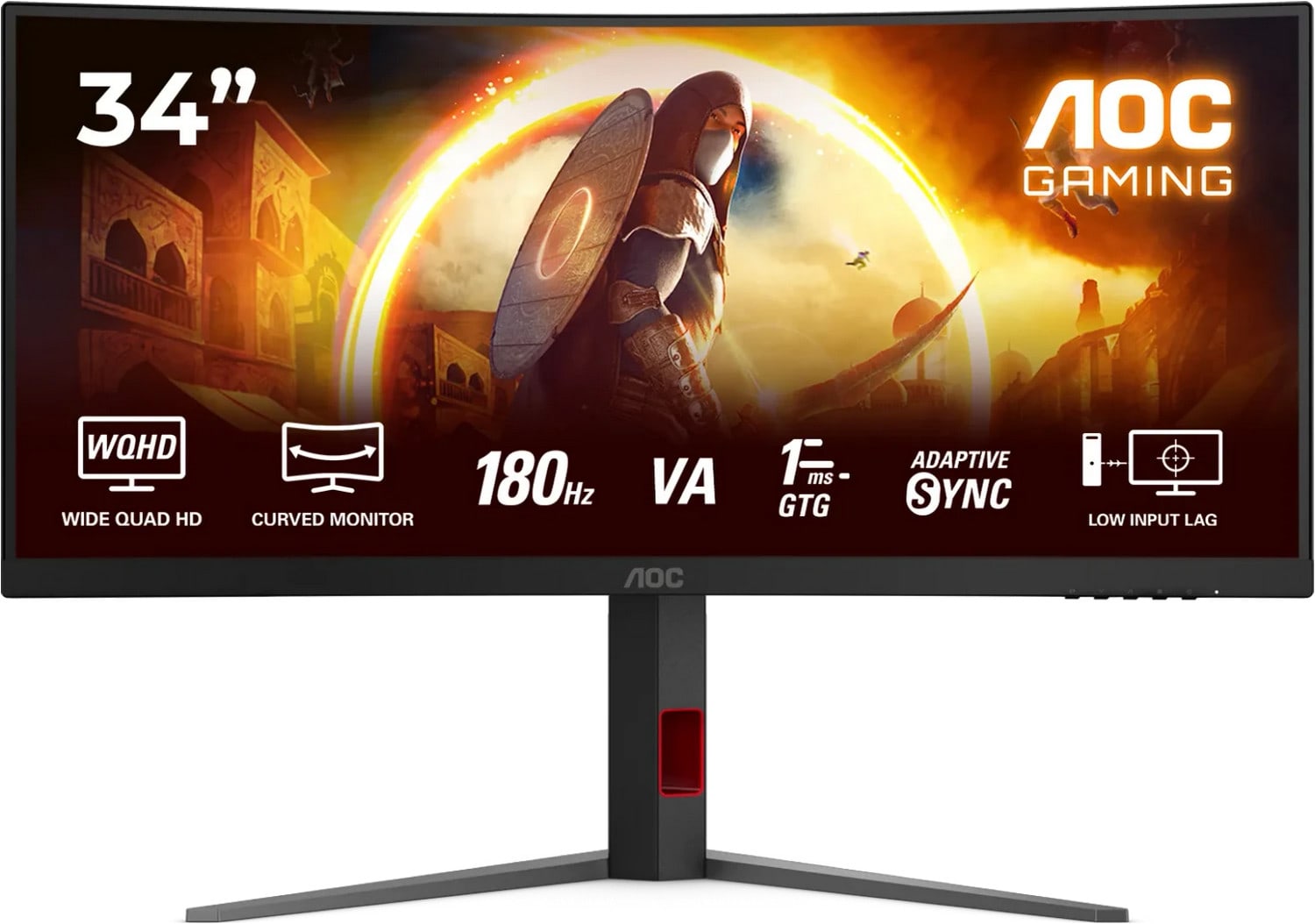 AOC CU34G4 34 Zoll UWQHD Fast VA Panel 21:9 180 Hz Monitor