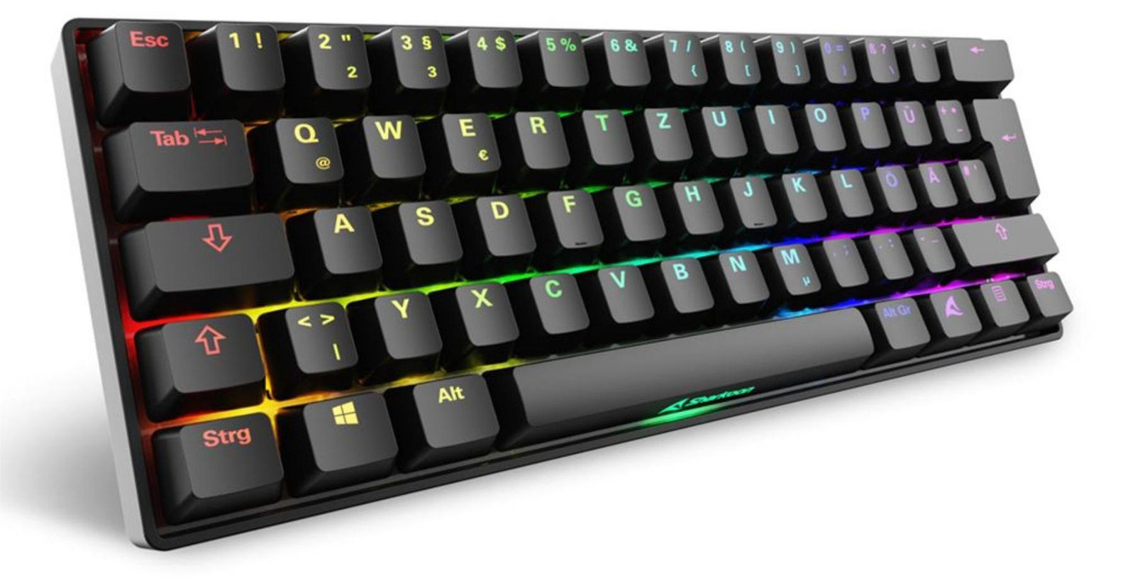 Sharkoon Skiller SGK50S4 Gen2 Gaming Toetsenbord RGB Zwart-Geel