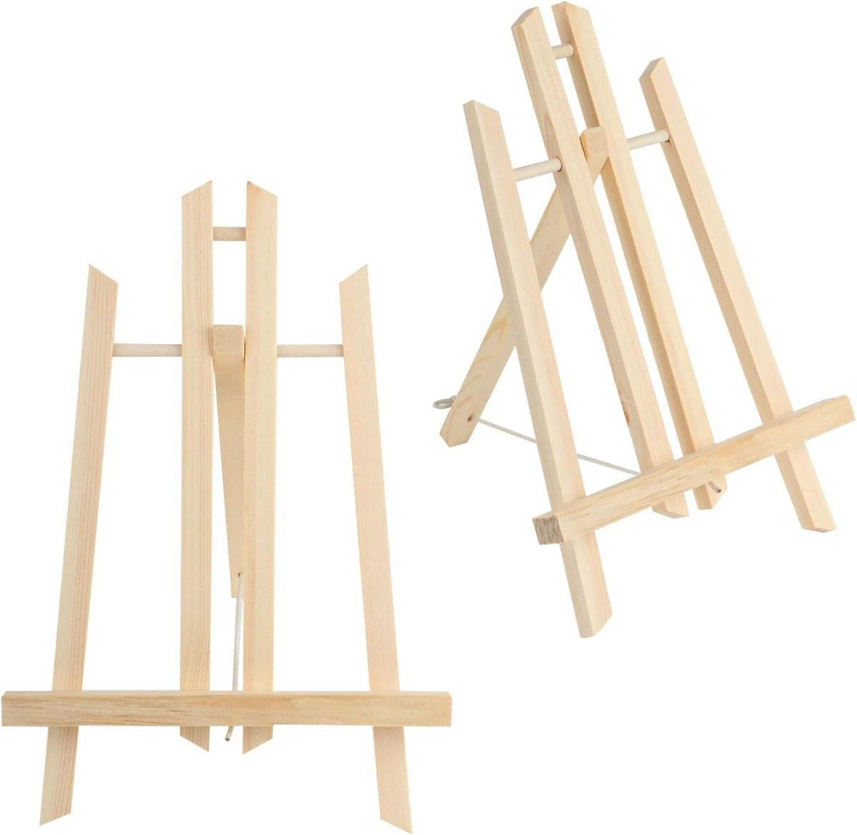 Set van 2 houten tafelezels voor schilderen en presenteren, 28 x 19 cm