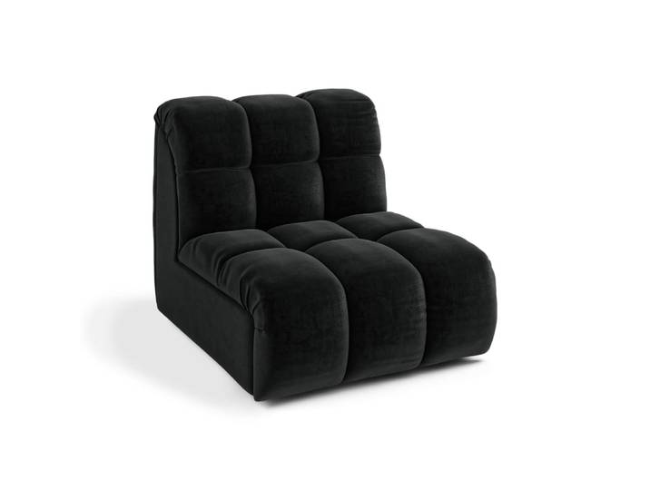 Fauteuil pivotant modulable en velours noir
