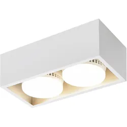 LED Deckenstrahler 2 Flammig Aufputz LED Deckenspots - Aufbaustrahler Weiß GX53 20/10/8cm