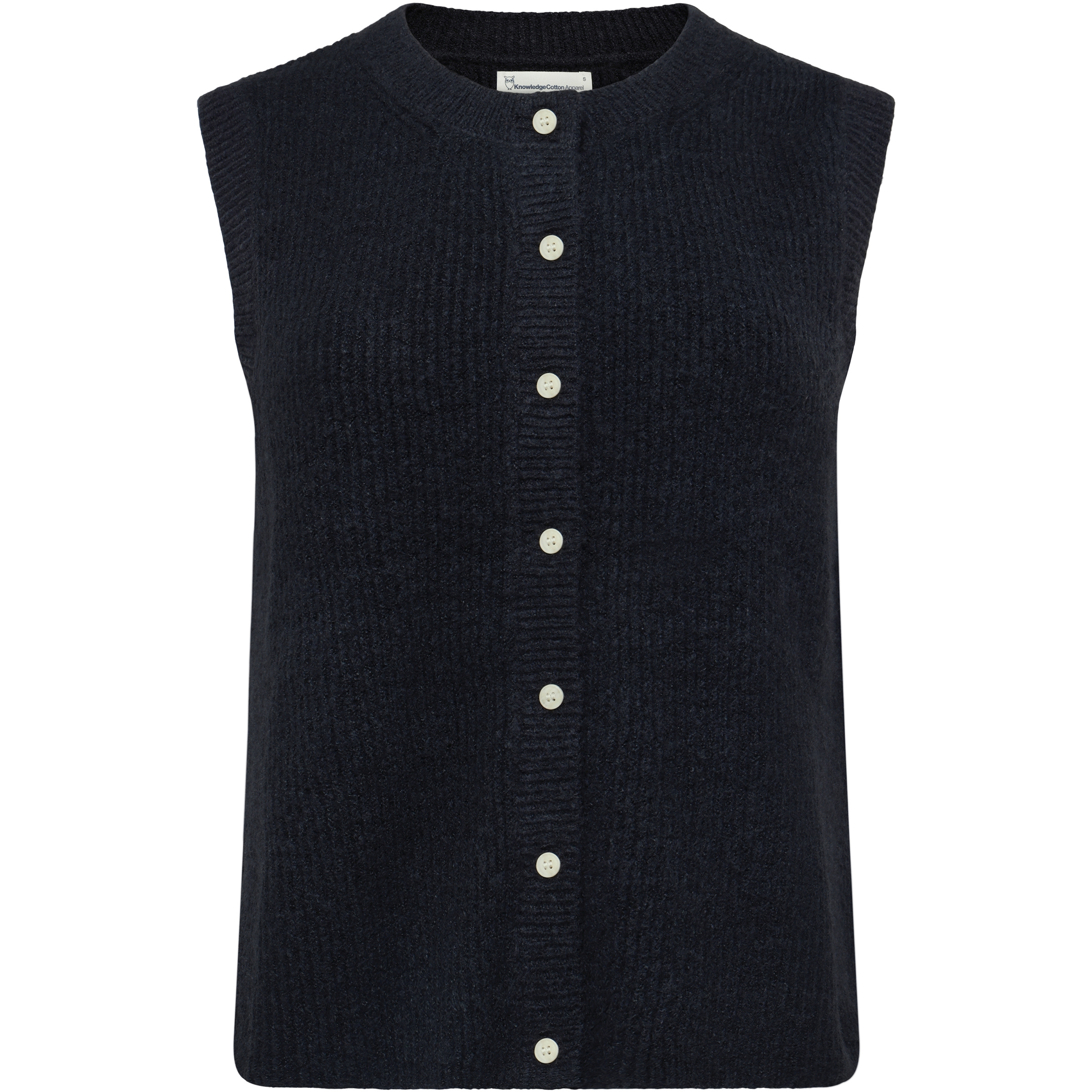 KnowledgeCotton Apparel Soufflé Yarn Weste Damen Wollwesten schwarz Größe XS Lifestyle Atmungsaktiv
