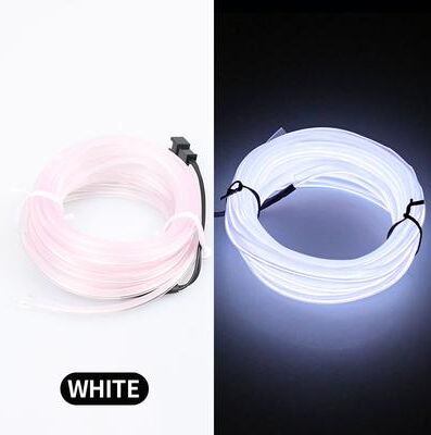 Modern Mode Marketplace USB Car Interior Ambient Light EL Wire Strip white