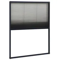 vidaXL Insektenschutz-Plissee für Fenster Aluminium : Farbe - Anthrazit, Größe - 60 x 80 cm