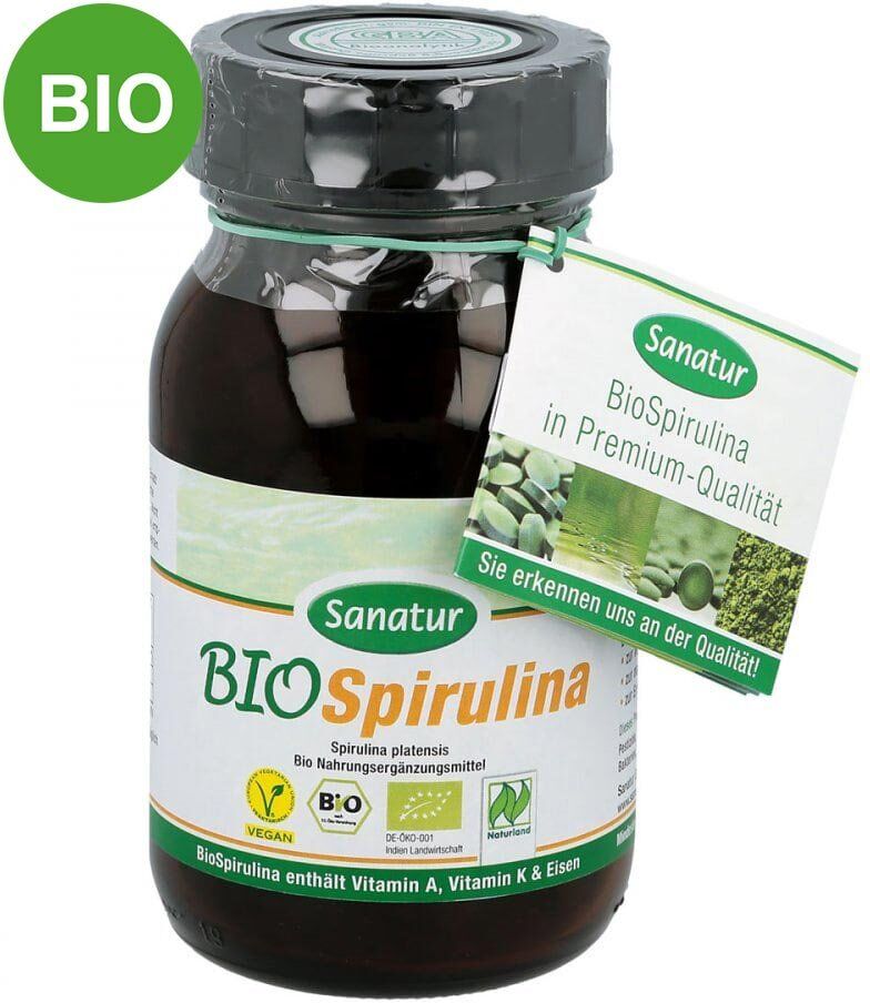 Biospirulina aus ökologischer Aquakultur Tabletten