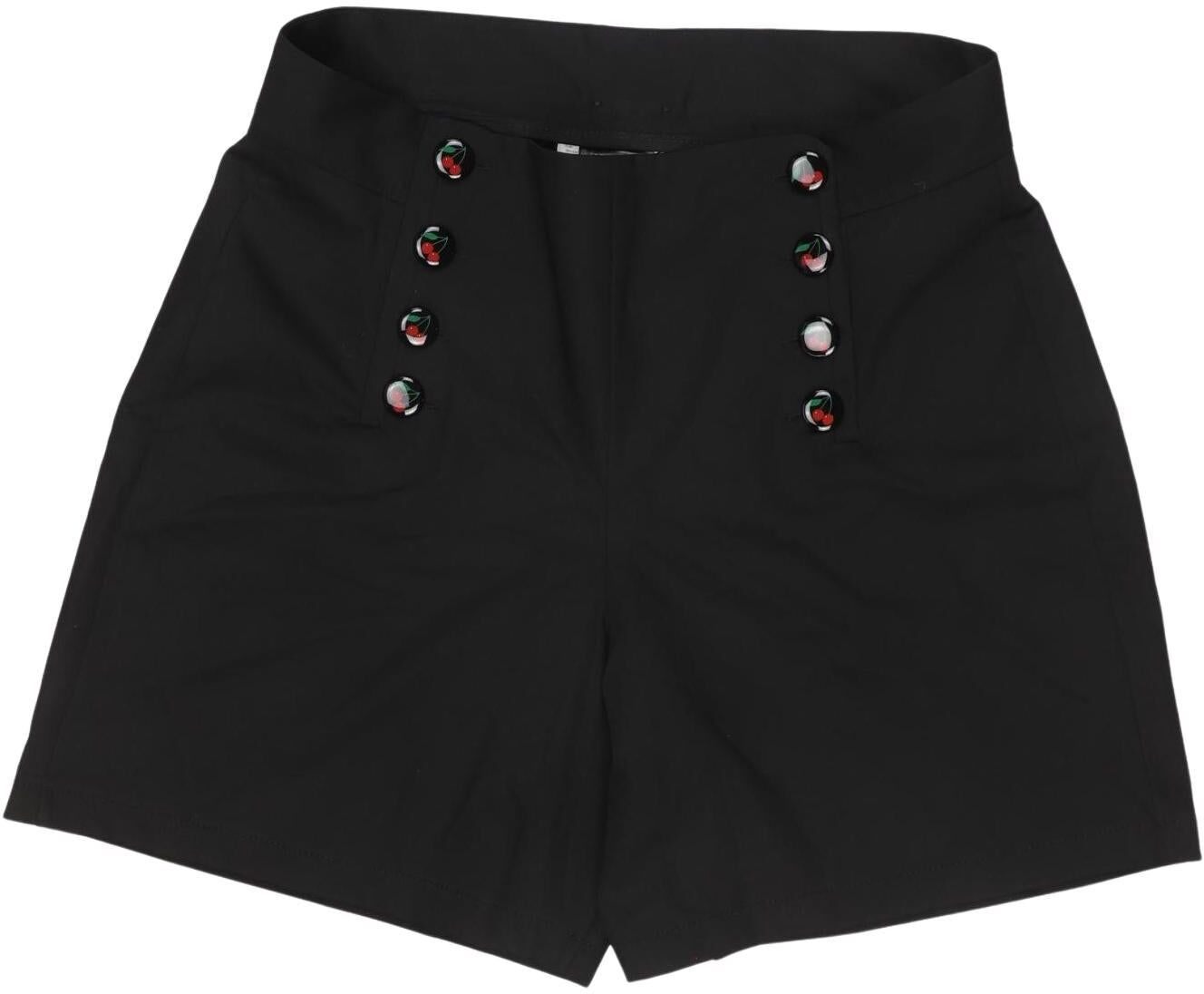 Pussy Deluxe Damen Shorts, Schwarz, Gr. M, Synthetik / Elasthan / Viskose - Second Hand