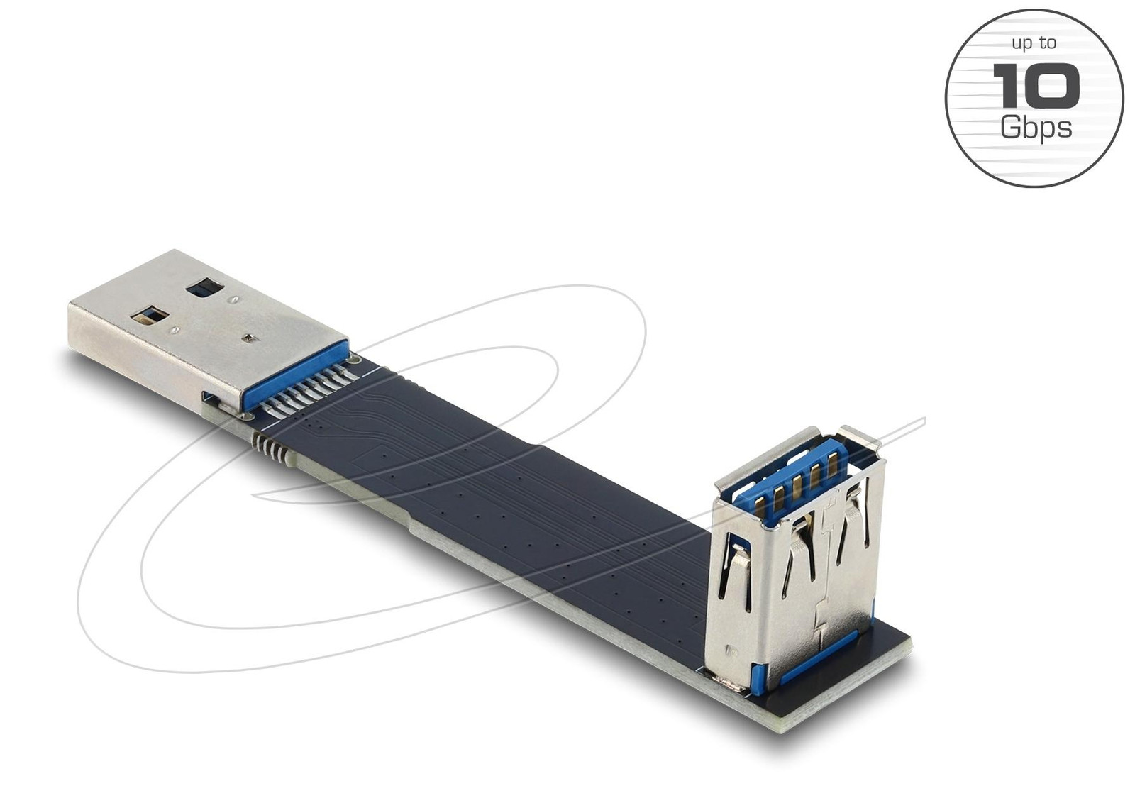 Delock 67423 Type-A naar Type-A adapter, Zwart