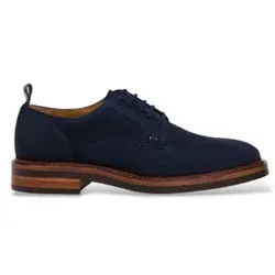 Hackett London für Herren. HMS21487 Derby-Schuhe Egmont marineblau (40), Wohnung, Wildleder, Schnürsenkel, Lässig, Klassisch