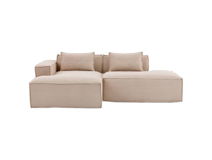 ECKSOFA polyester L-form mit taschenfederkern & 2 kissen