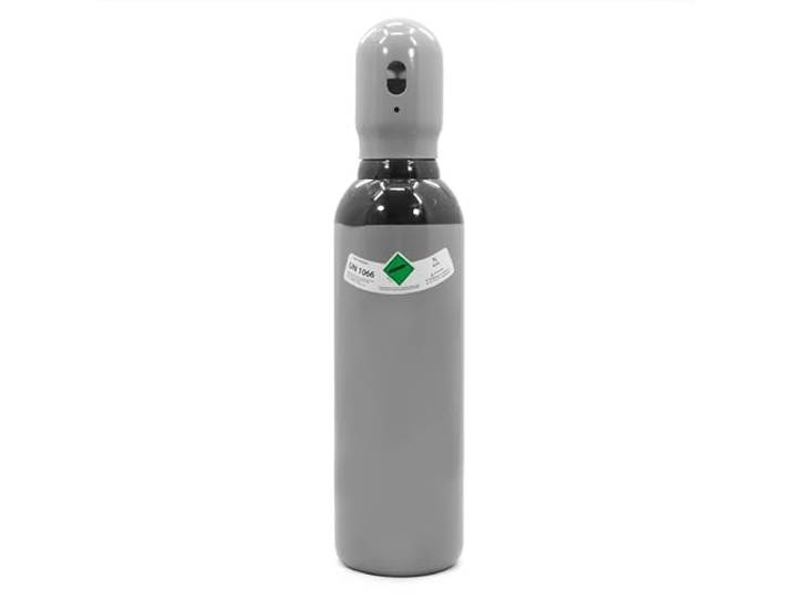 Stickstoff Gasflasche 5L gefüllt + Druckminderer 200 bar Set - 150 bar 0,8m³ Nitrogen Flasche W24.32 - Schutzgas für Klimaanlage Dichtheitsprüfung & Reifen (30l/min) - Bestschweissen.de