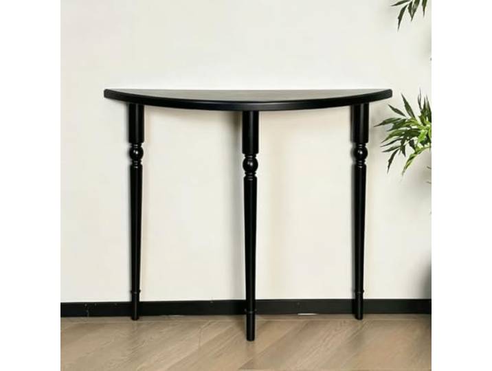 MDEUFYWEGB Halbrunder Konsolentisch/Schmaler Flurtisch Massivholz-Konsolentisch im Vintage-Stil für hinter das Sofa; dekorativer Flurtisch(B,100cm/39.4in)