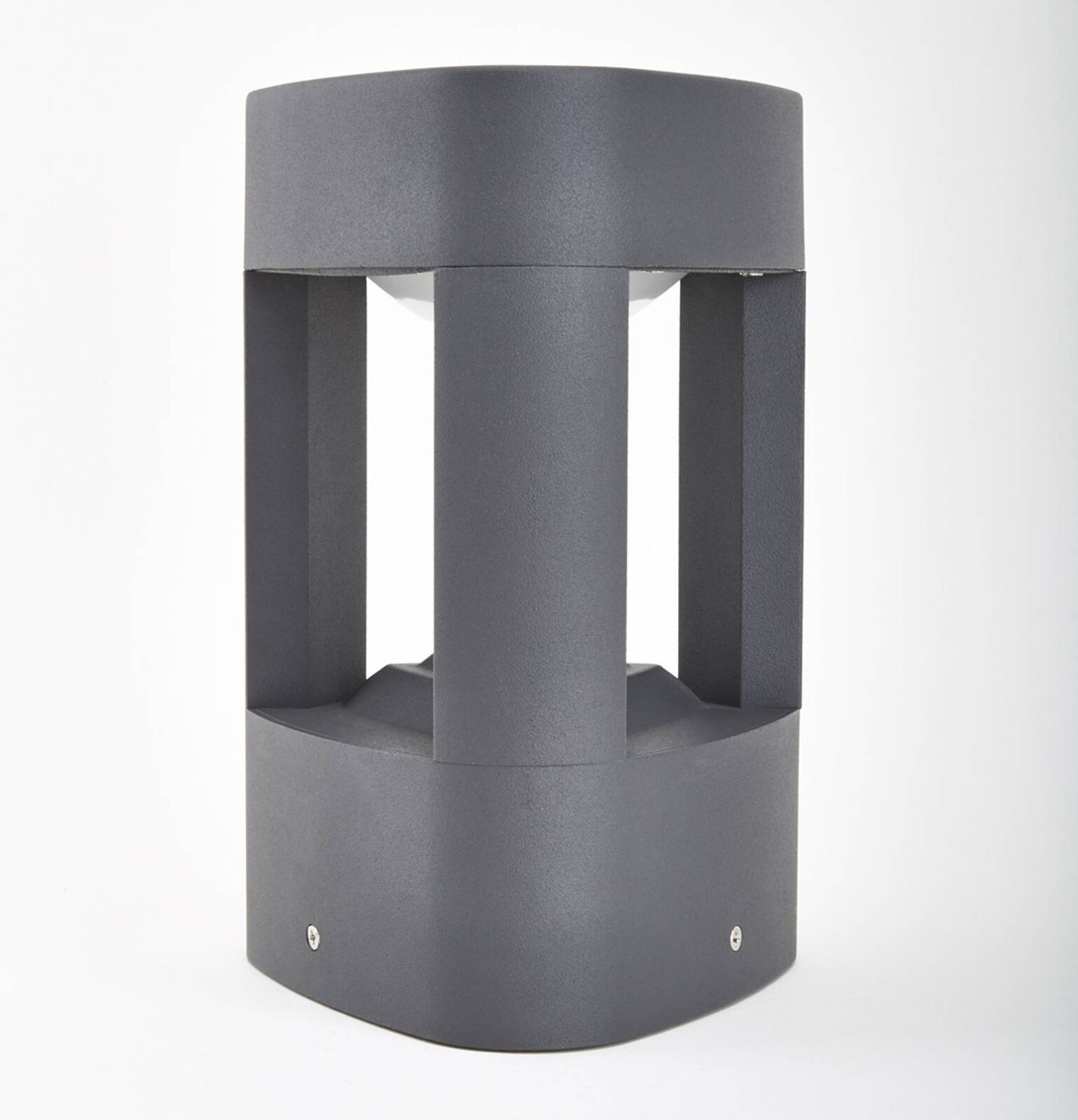 LED Pillar Light Pirron Lucande, Black, Aluminium, Modern, Outdoor lights
