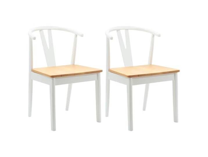 NLQMSU Esszimmerstuhl, 2 Stück, Massivgummi Lackiertes Finish, Sitzkissen, Vintage-Stil, vielseitig einsetzbar, pflegeleicht, kleine Räume