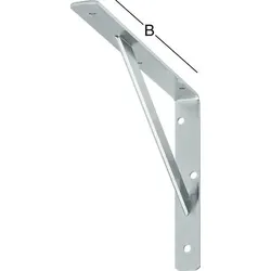 VORMANN Stegkonsole L.400mm H.250mm B.30mm S.4mm weiß Trgf.250kg - 000159400W