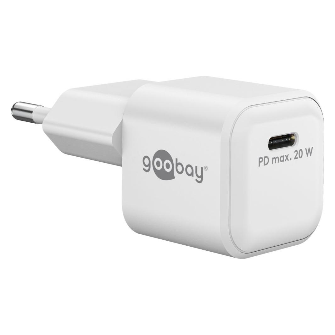 Goobay USB-C PD GaN Schnellladegerät Nano 20 W (20 W, 1 Port) (79151)